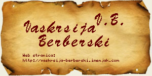 Vaskrsija Berberski vizit kartica